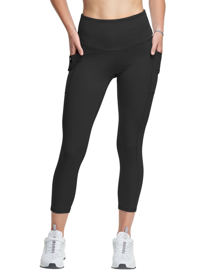 Champion Legging Dames - Zwart - Absolute 3/4 Pocket ( 692518-XDF )